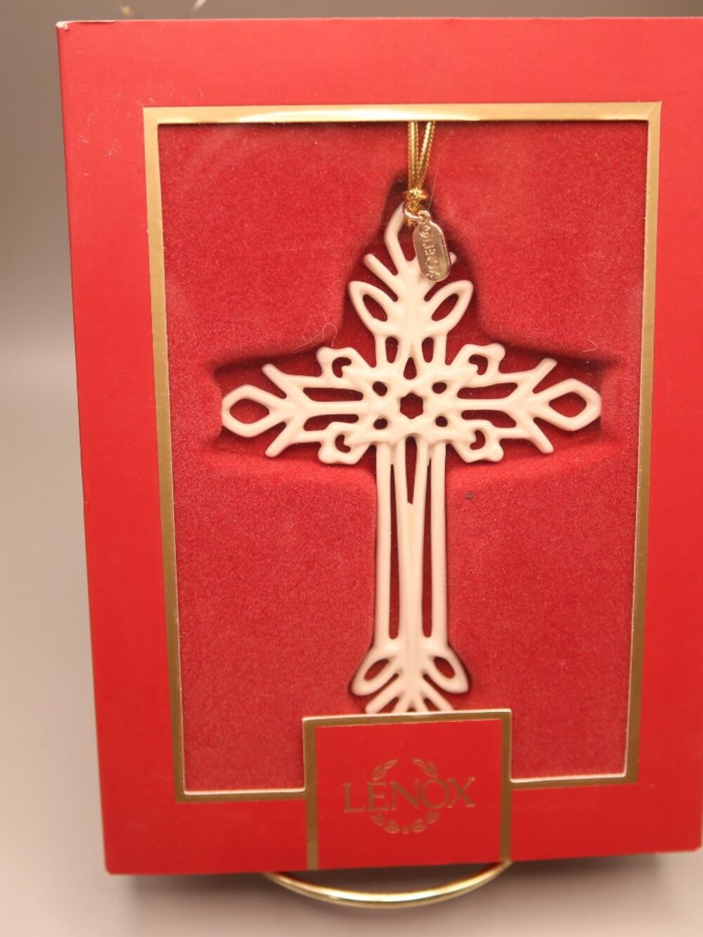 Lenox 2021 Snow Fantasies Cross Annual Christmas ornament.